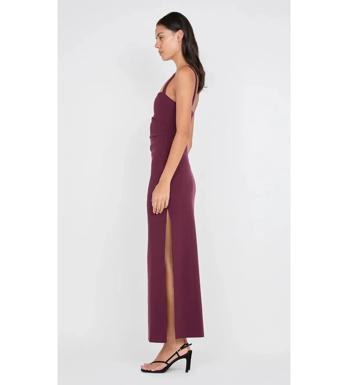 Bec & Bridge Leora Tuck Maxi Dress in Plun Size AU 6 - Image 3