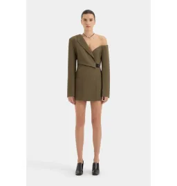 Sir the Label Sartoria Mini Dress in Chocolate Marle Size 0 AU 6 for rent on The Volte - image 3