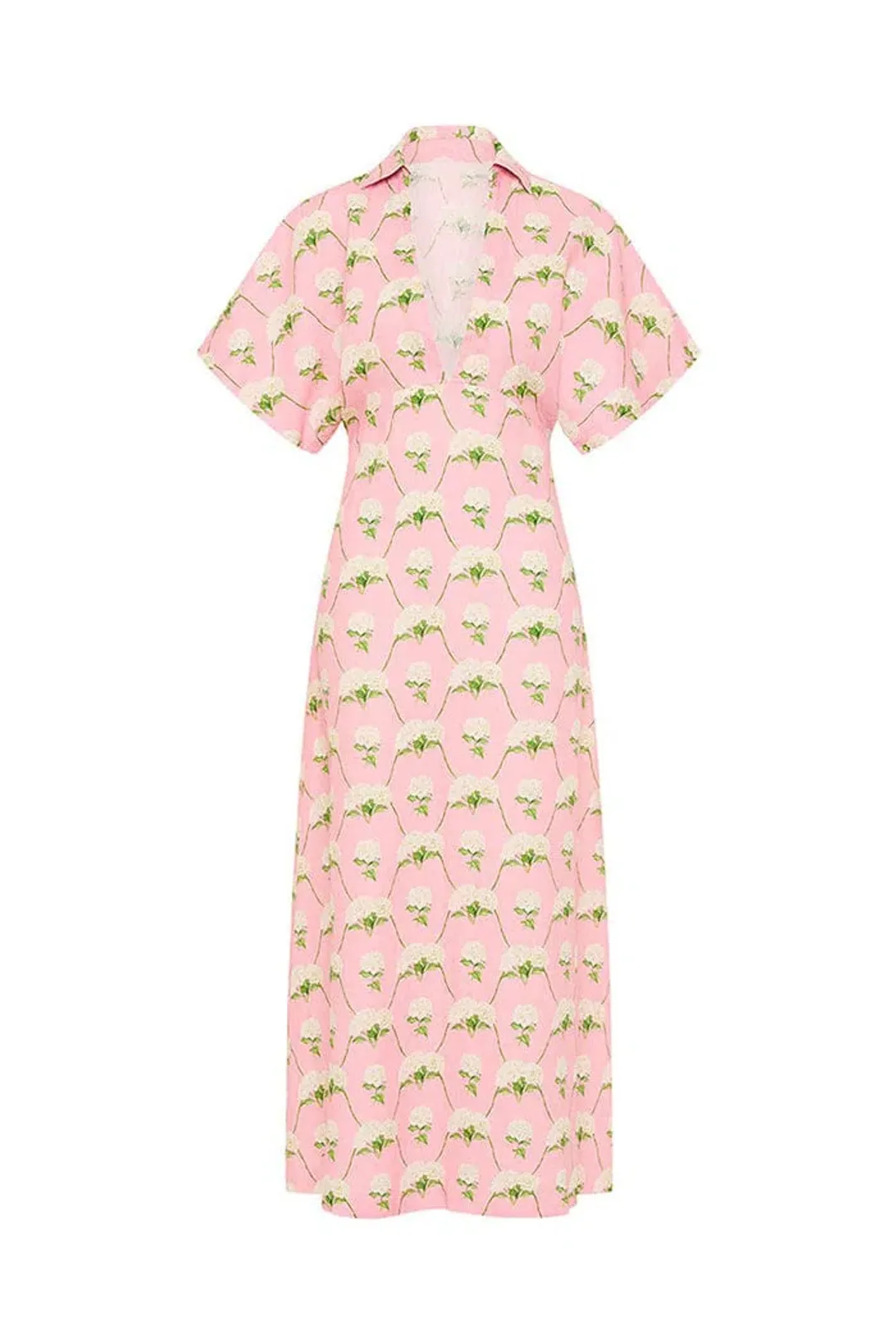 Palm Noosa Jasmine Midi Dress Diamond Hydrangea Size 12 for rent on The Volte - main image