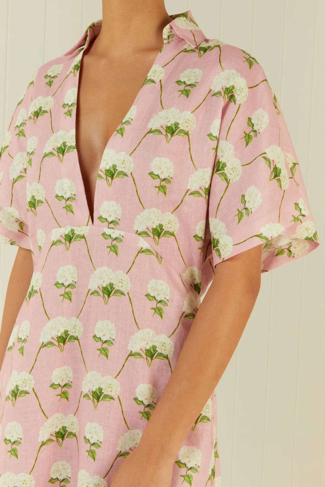 Palm Noosa Jasmine Midi Dress Diamond Hydrangea Size 12 for rent on The Volte - main image