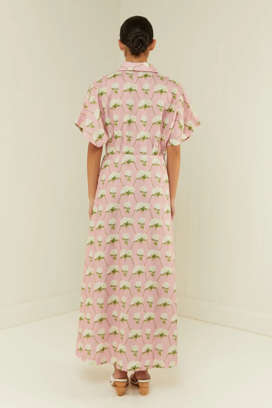 Palm Noosa Jasmine Midi Dress Diamond Hydrangea Size 12 for rent on The Volte - main image