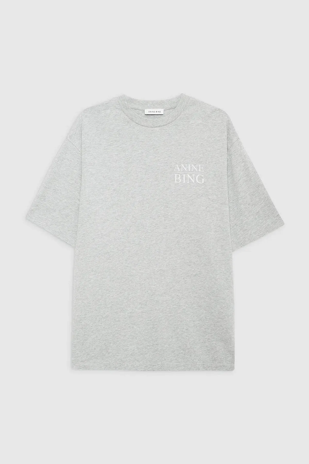 Anine Bing Myers T-Shirt Serif NY Washed Heather Grey Size 6 - Image 3