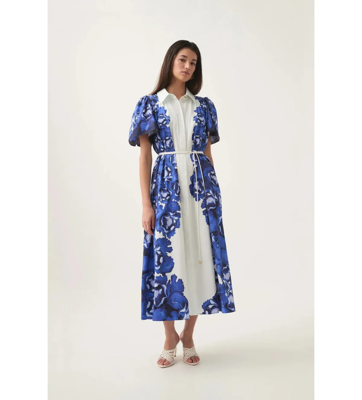 Aje Fernanda Midi Dress in Boldly Blooming Cobalt Size 6 - Image 1
