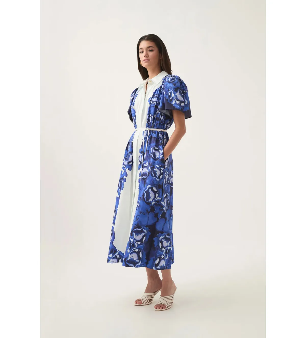 Aje Fernanda Midi Dress in Boldly Blooming Cobalt Size 6 - Image 2
