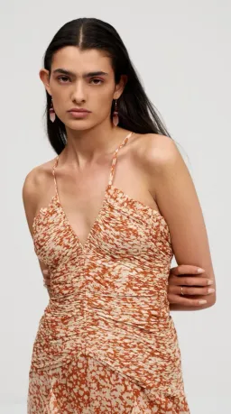 Shona Joy Hala Ruched Frill Maxi Dress Size 12 for rent on The Volte - image 2