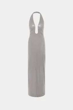 Misha The Alusia Maxi Dress Silver Sequin Size 8 for rent on The Volte - image 4
