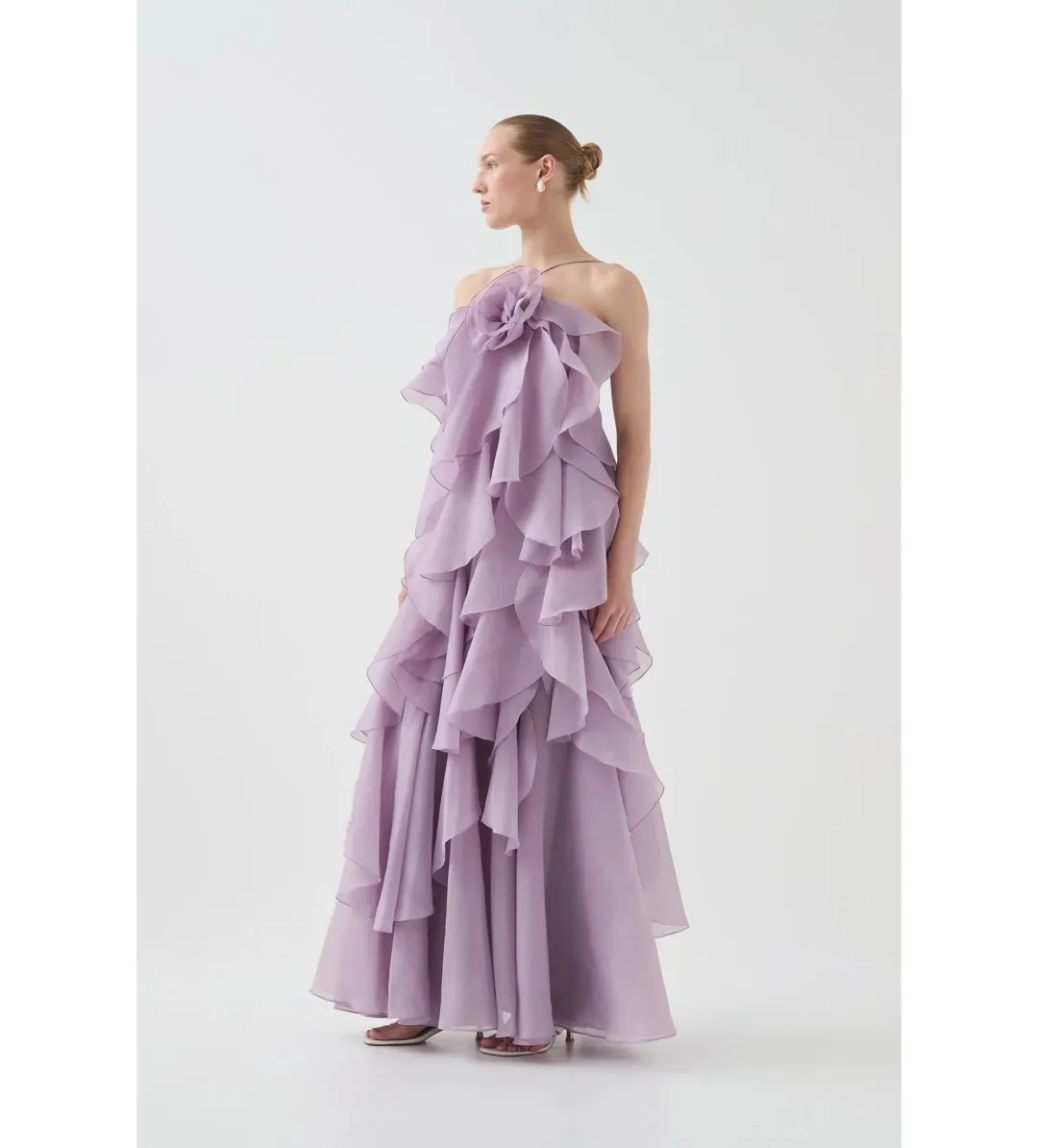 Aje Pandorea Layered Maxi Dress in Lilac Size AU 6 for rent on The Volte - main image