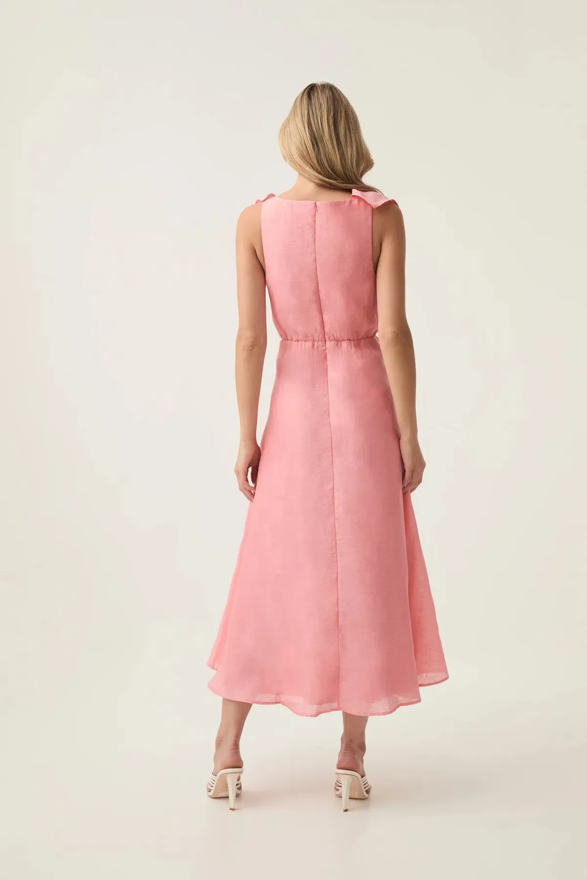 Aje Genesis Midi Dress Washed Coral Size 10 - Image 2