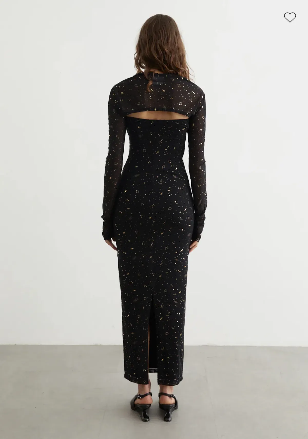 Paris Georgia Galaxy Maxi Dress Shrug Black Size AU 8 - Image 4