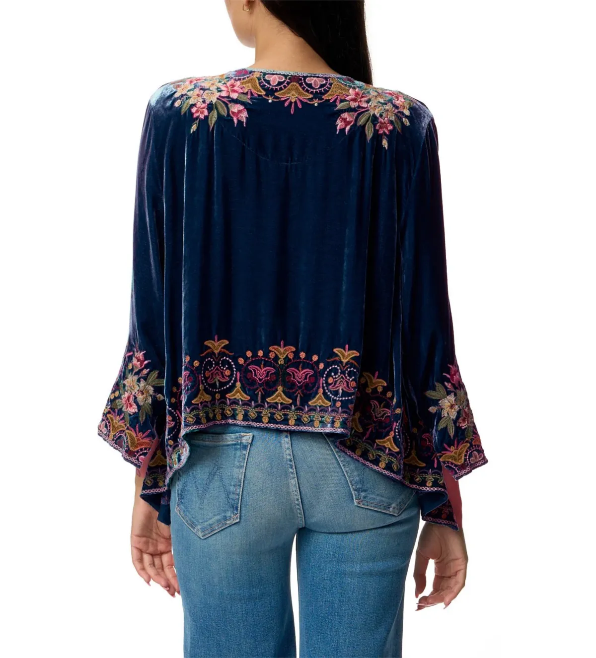 Johnny Was Joanna Velvet Bolero Size L/Au 12 - Image 2