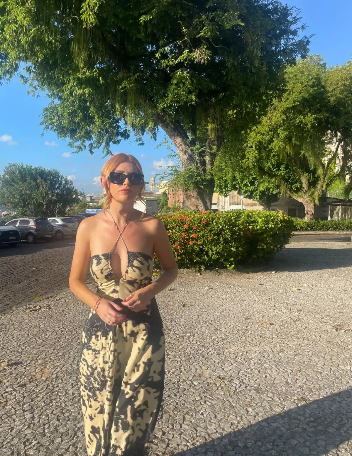 Camilla & Marc Kairi Midi Dress in Black Print Size 8 - Image 4