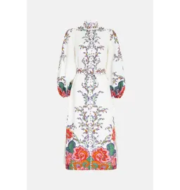 Zimmerman The Lovestruck Buttoned Midi Dress in Natural Paisley Floral Size 0 / AU 8 for rent on The Volte - image 3
