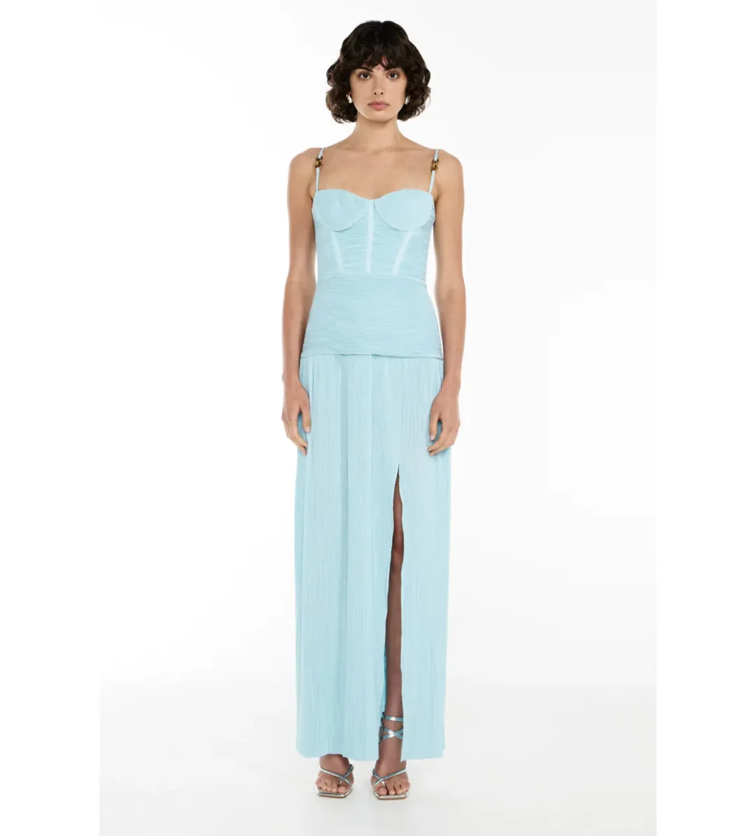 Manning Cartell Double Time Pleat Dress in Acqua spritz Size AU 6 for rent on The Volte - main image