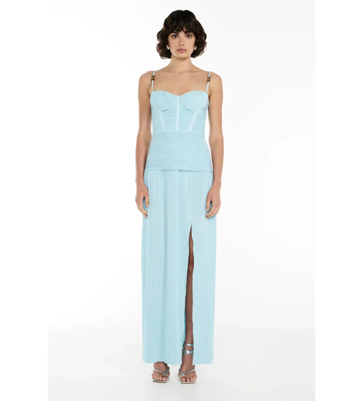 Manning Cartell Double Time Pleat Dress in Acqua spritz Size AU 6 for rent on The Volte - main image