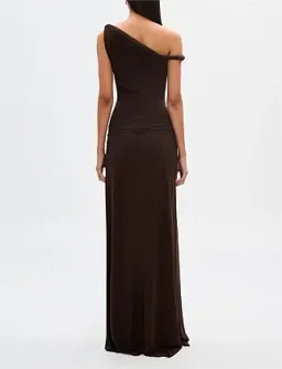 MISHA Sisal Mesh Maxi Dress Espresso Size 8/S for rent on The Volte - image 8