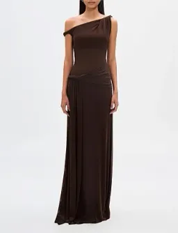 MISHA Sisal Mesh Maxi Dress Espresso Size 8/S for rent on The Volte - image 6