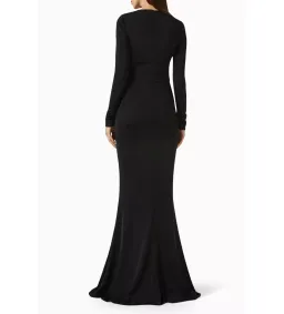 Rebecca Vallance Domenica Gown in Jersey Black Size AU 6 for rent on The Volte - image 2