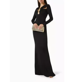 Rebecca Vallance Domenica Gown in Jersey Black Size AU 6 for rent on The Volte - image 1