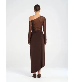 Benni Roman Maxi Dress Chocolate Size AU 8 for rent on The Volte - image 3