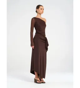 Benni Roman Maxi Dress Chocolate Size AU 8 for rent on The Volte - image 2