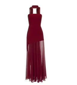 Matters Store Monaco Maxi Dress with Scarf Burgundy Size AU 8 for rent on The Volte - image 6