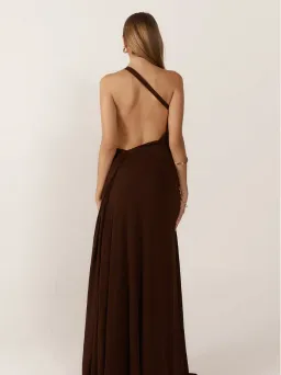 Ance Giria Gaia Gown Brown Maxi Size AU 12 for rent on The Volte - image 2