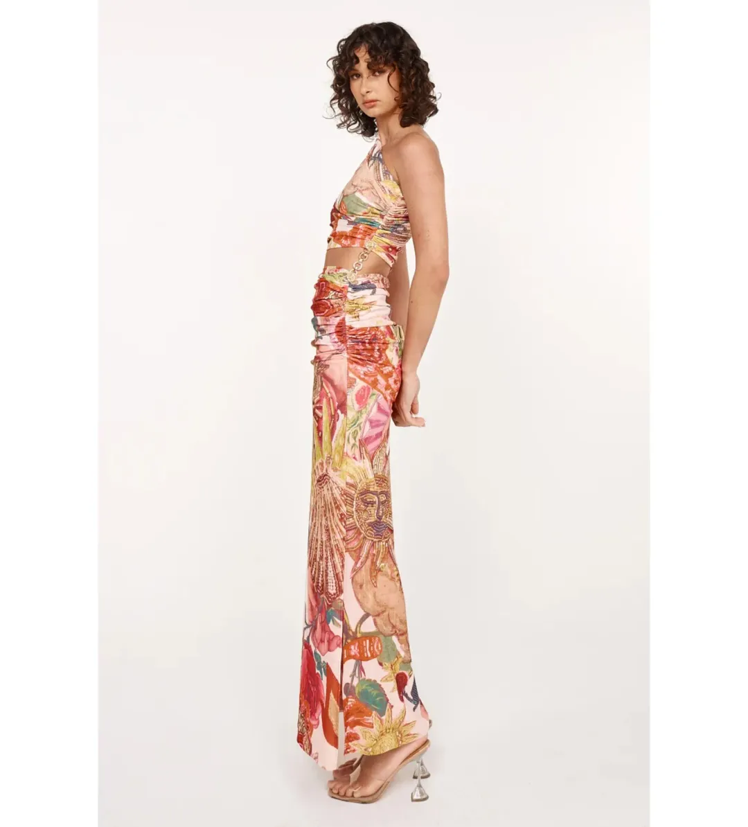 She is OLLÁ Ophelia Maxi Dress Victor Print Size AU 8 for rent on The Volte - main image