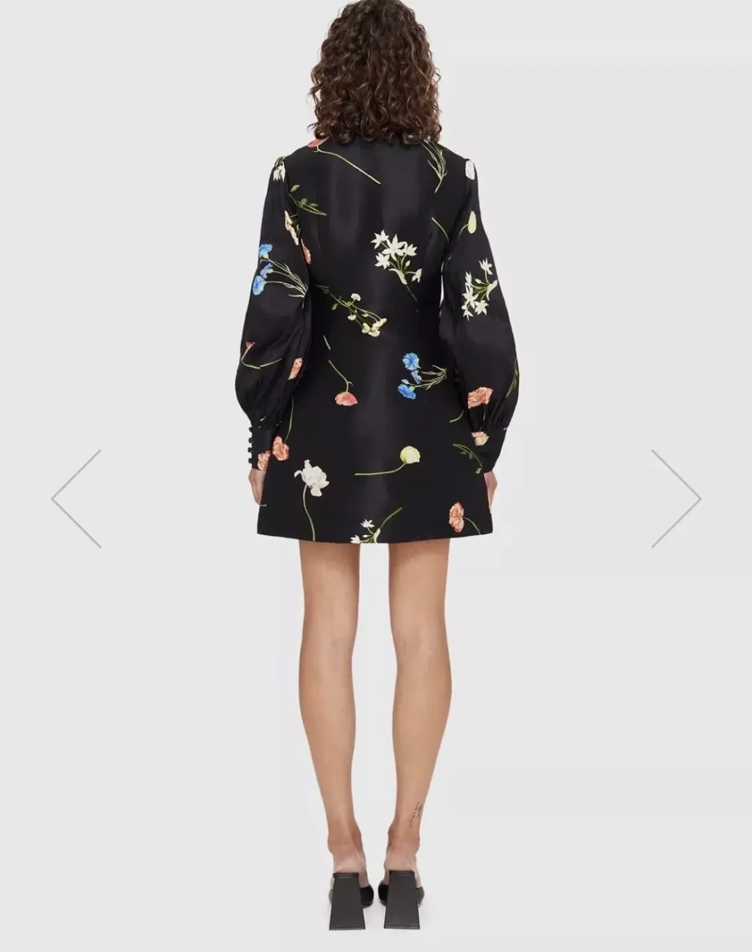 Leo Lin The Fields Linen Mini Dress Black Size 8 for rent on The Volte - main image