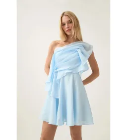 Aje Genesis Mini Dress in Sea Breeze Size L / AU 12 for rent on The Volte - image 4
