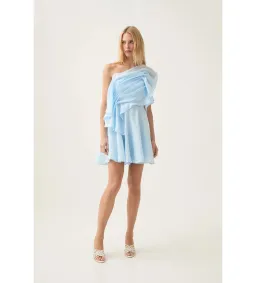 Aje Genesis Mini Dress in Sea Breeze Size L / AU 12 for rent on The Volte - image 1