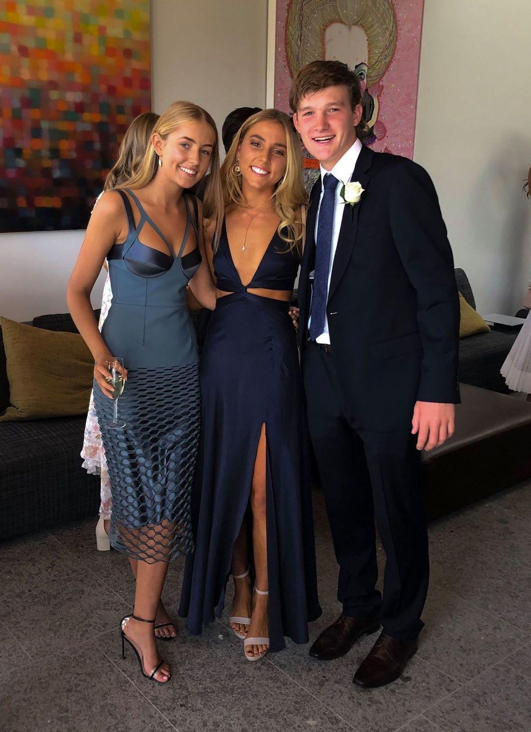 Dion Lee Honeycomb Perforated Dress Blue Size 8 for rent on The Volte - main image