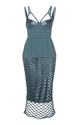 Dion Lee Honeycomb Perforated Dress Blue Size 8 for rent on The Volte - image 2