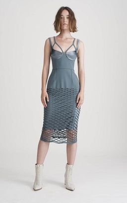 Dion Lee Honeycomb Perforated Dress Blue Size 8 for rent on The Volte - image 1