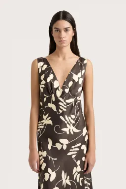 Faithfull The Brand Amiens Maxi Dress in Brown Print Size XS / AU 6 for rent on The Volte - image 4