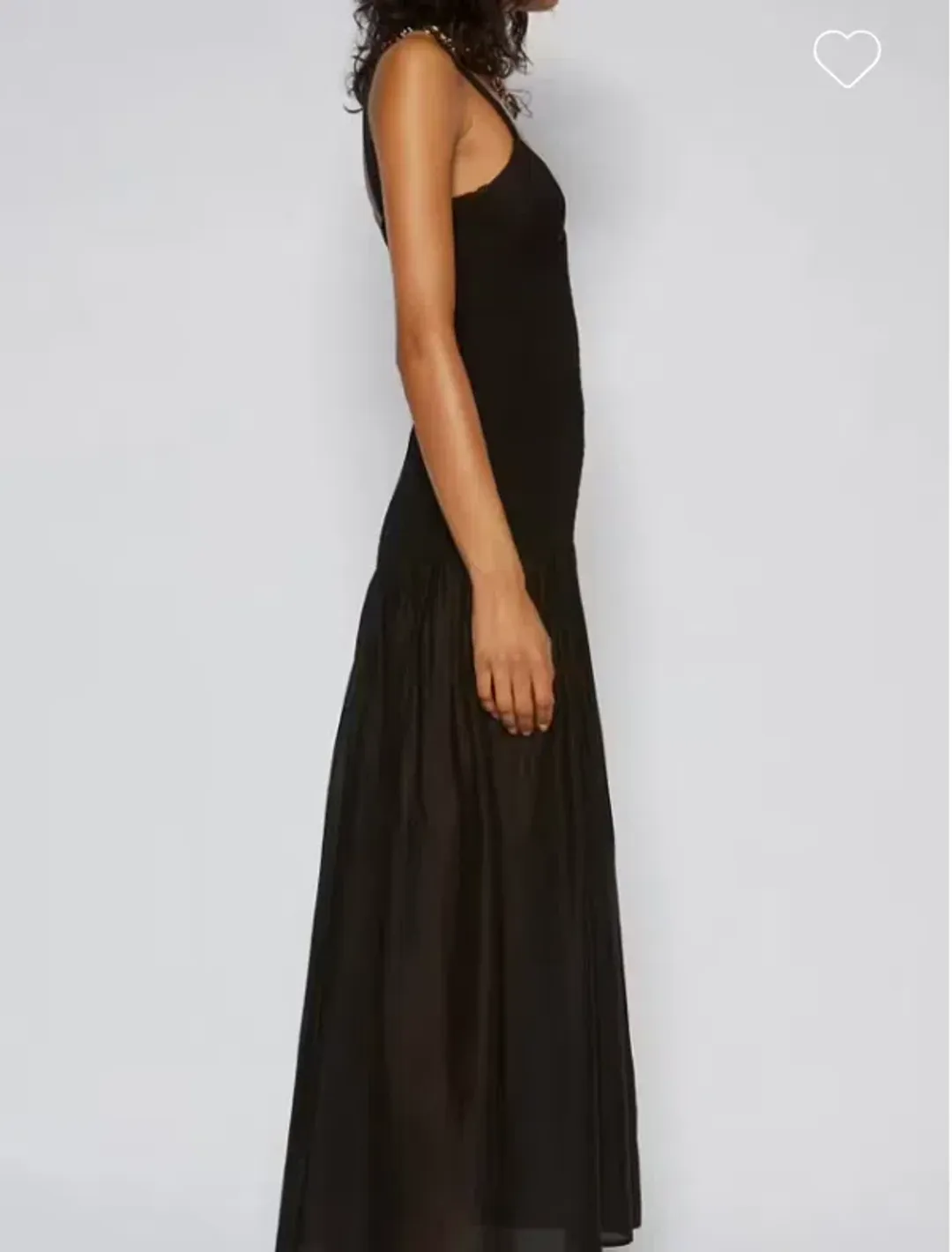 Scanlan Theodore Cotton Bralette Midi Dress Black Size 6 for rent on The Volte - main image