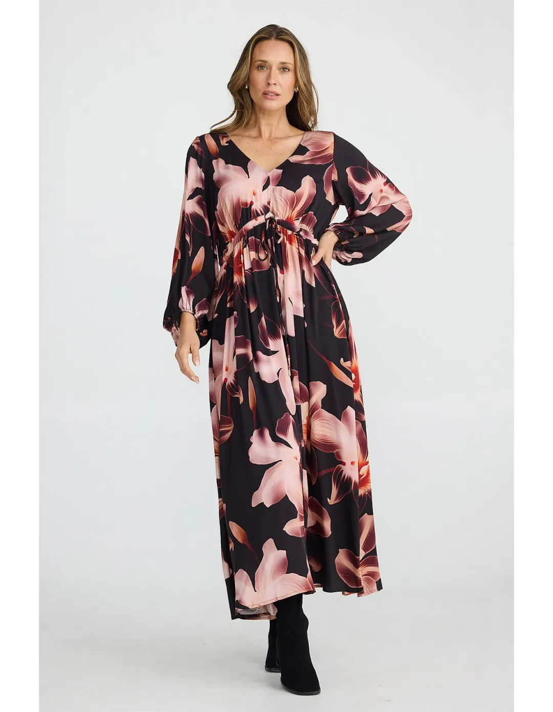 Brave + True Sunshine Midi Dress Night Orchid Size AU 12 for rent on The Volte - main image