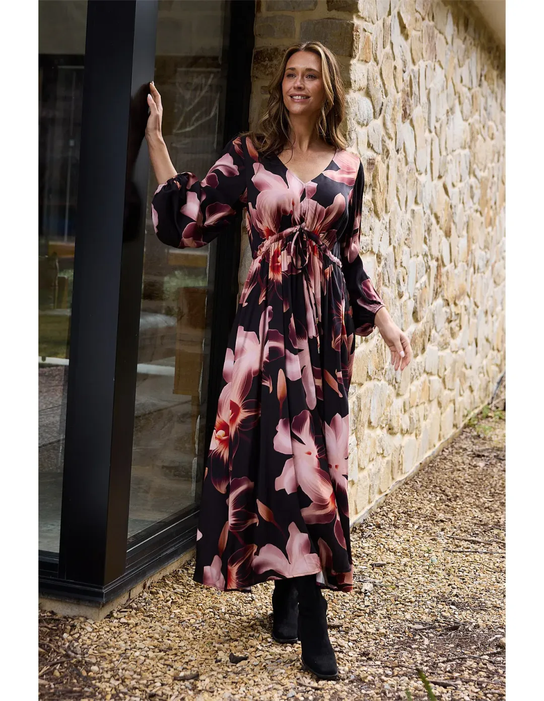 Brave + True Sunshine Midi Dress Night Orchid Size AU 12 for rent on The Volte - main image