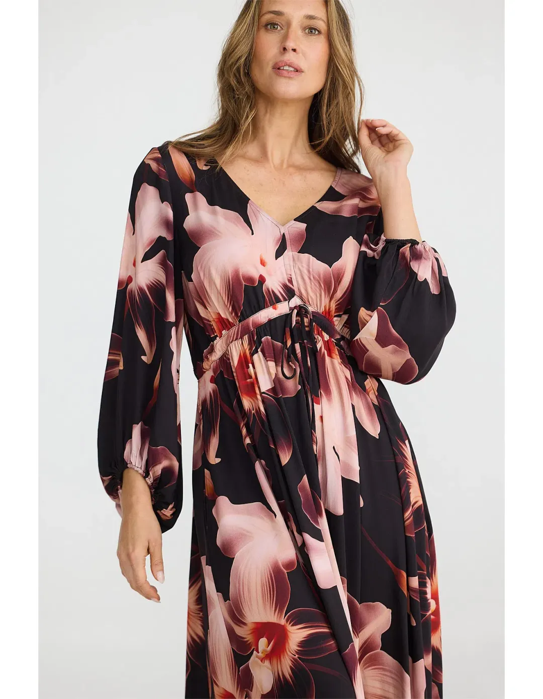 Brave + True Sunshine Midi Dress Night Orchid Size AU 12 for rent on The Volte - main image