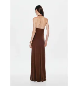 Misha The Jennifer Cupro Dress in Brown Size 8 for rent on The Volte - image 3