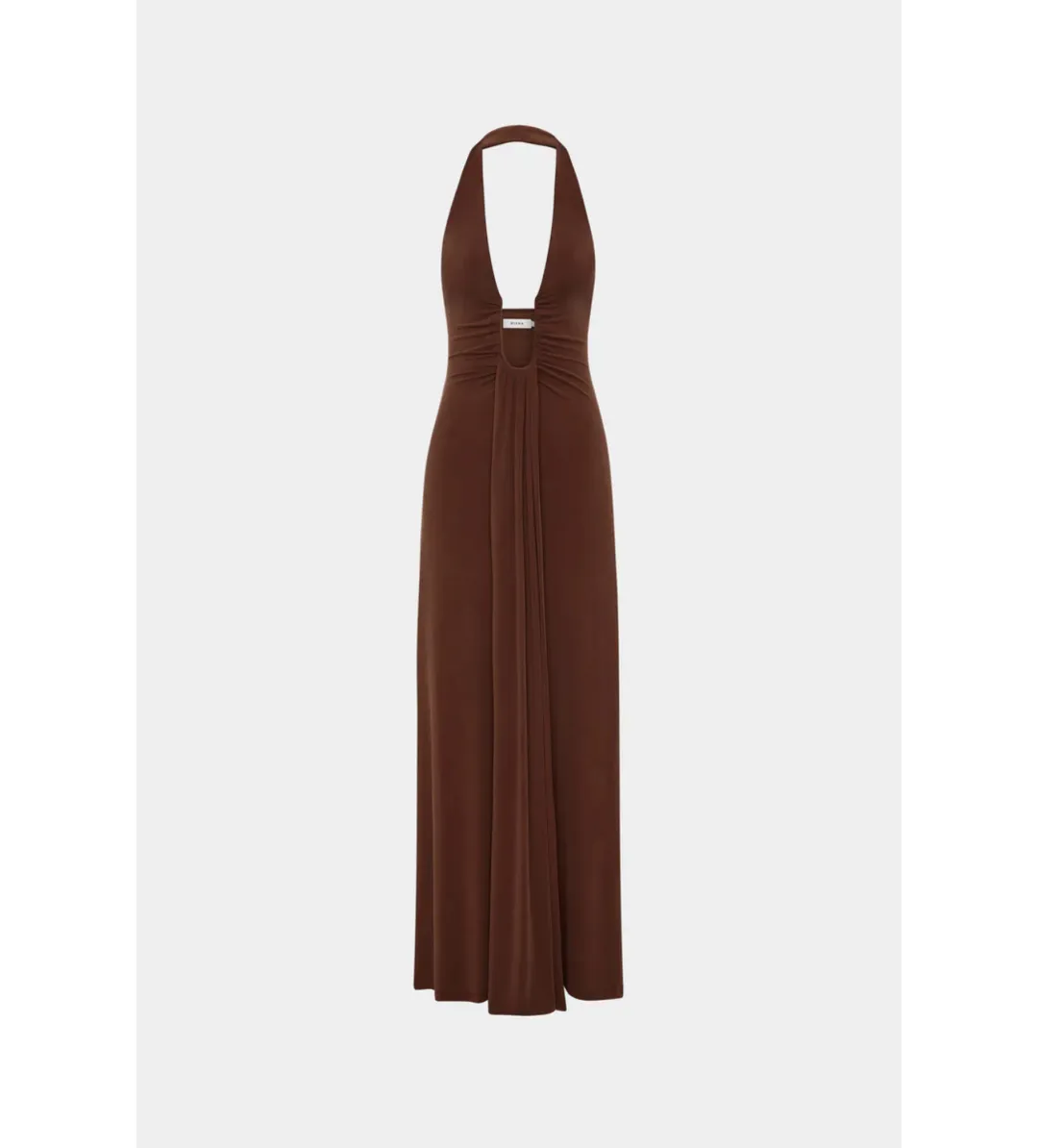 Misha The Jennifer Cupro Dress in Brown Size 8 for rent on The Volte - main image
