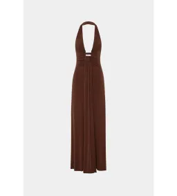 Misha The Jennifer Cupro Dress in Brown Size 8 for rent on The Volte - image 4