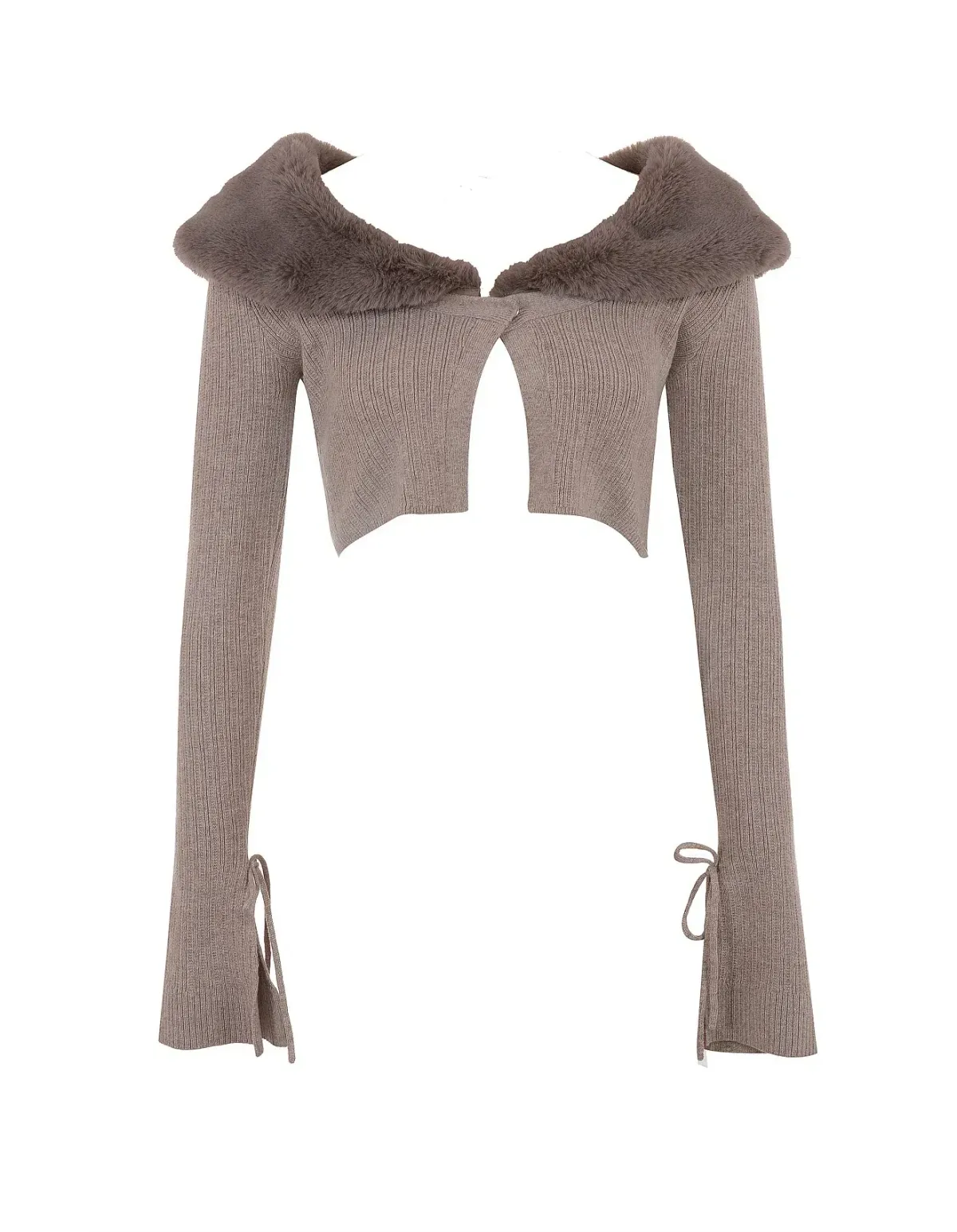 House Of CB Dahlia Cashmere Cardigan Beige Size AU 14 - Image 4