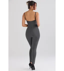 House of CB Luisa Loungewear Jumpsuit Charcoal Size Au 14 for rent on The Volte - image 4