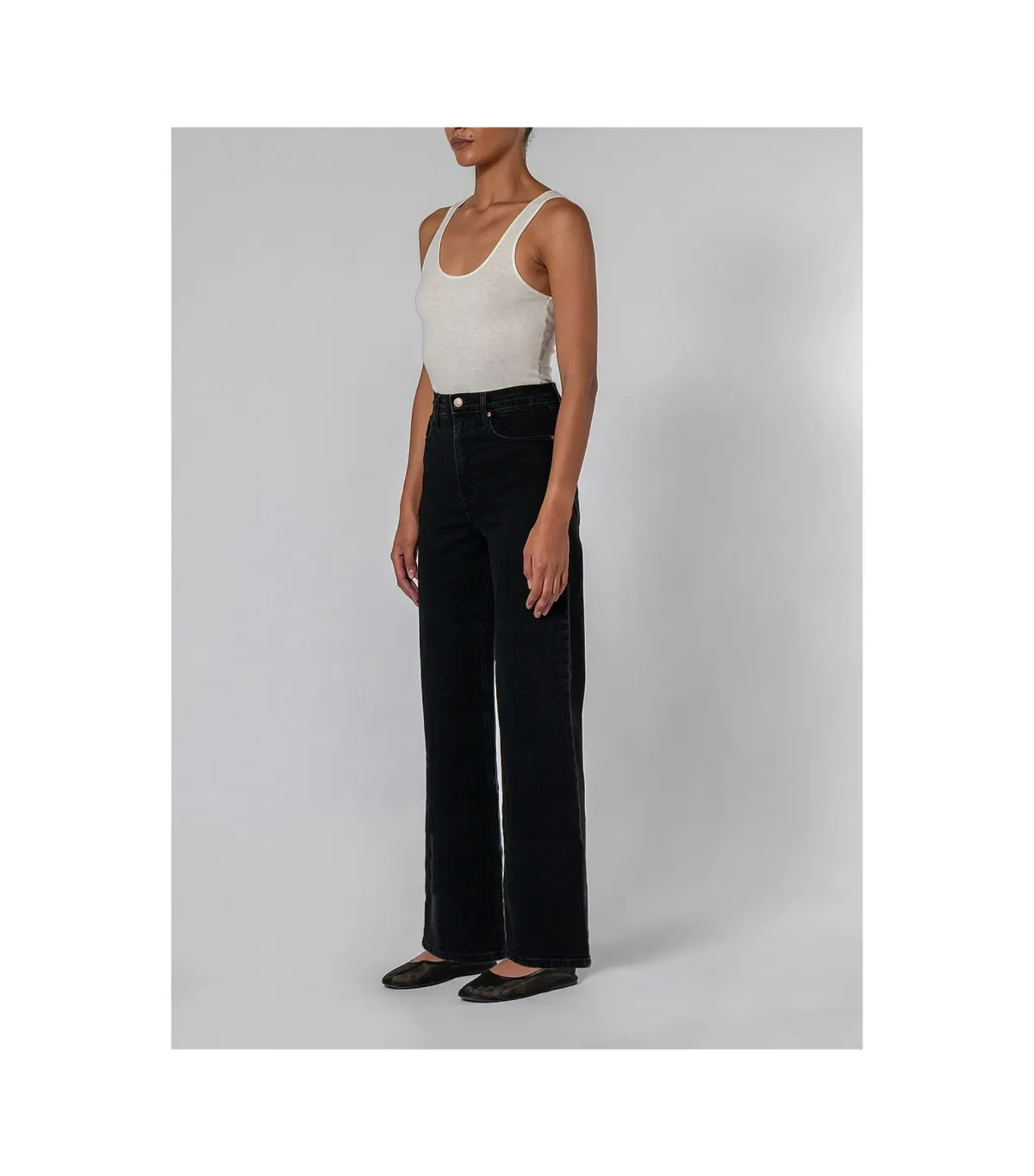 Nobody Denim Milla Wide Leg 32" Long Jean Black Size AU 10 - Image 3