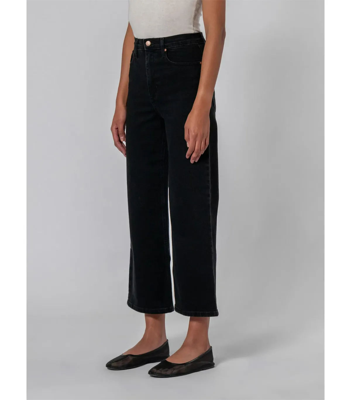 Nobody Denim Milla Wide Leg 32" Long Jean Black Size AU 10 - Image 2