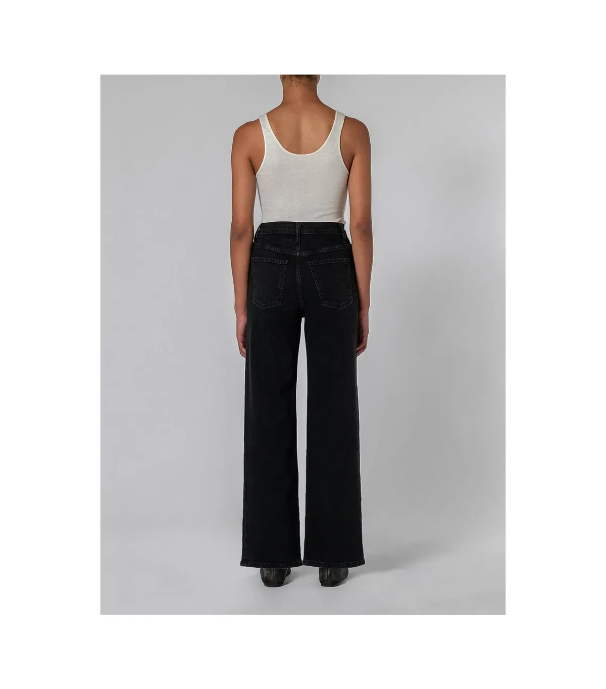 Nobody Denim Milla Wide Leg 32" Long Jean Black Size AU 10 - Image 4