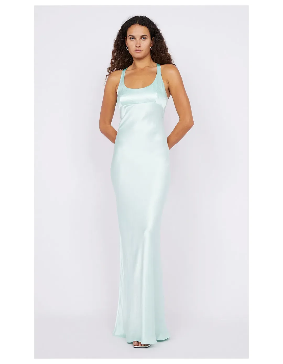 Bec & Bridge Maxina Crossover Maxi Dress Mint Size AU 12 for rent on The Volte - main image