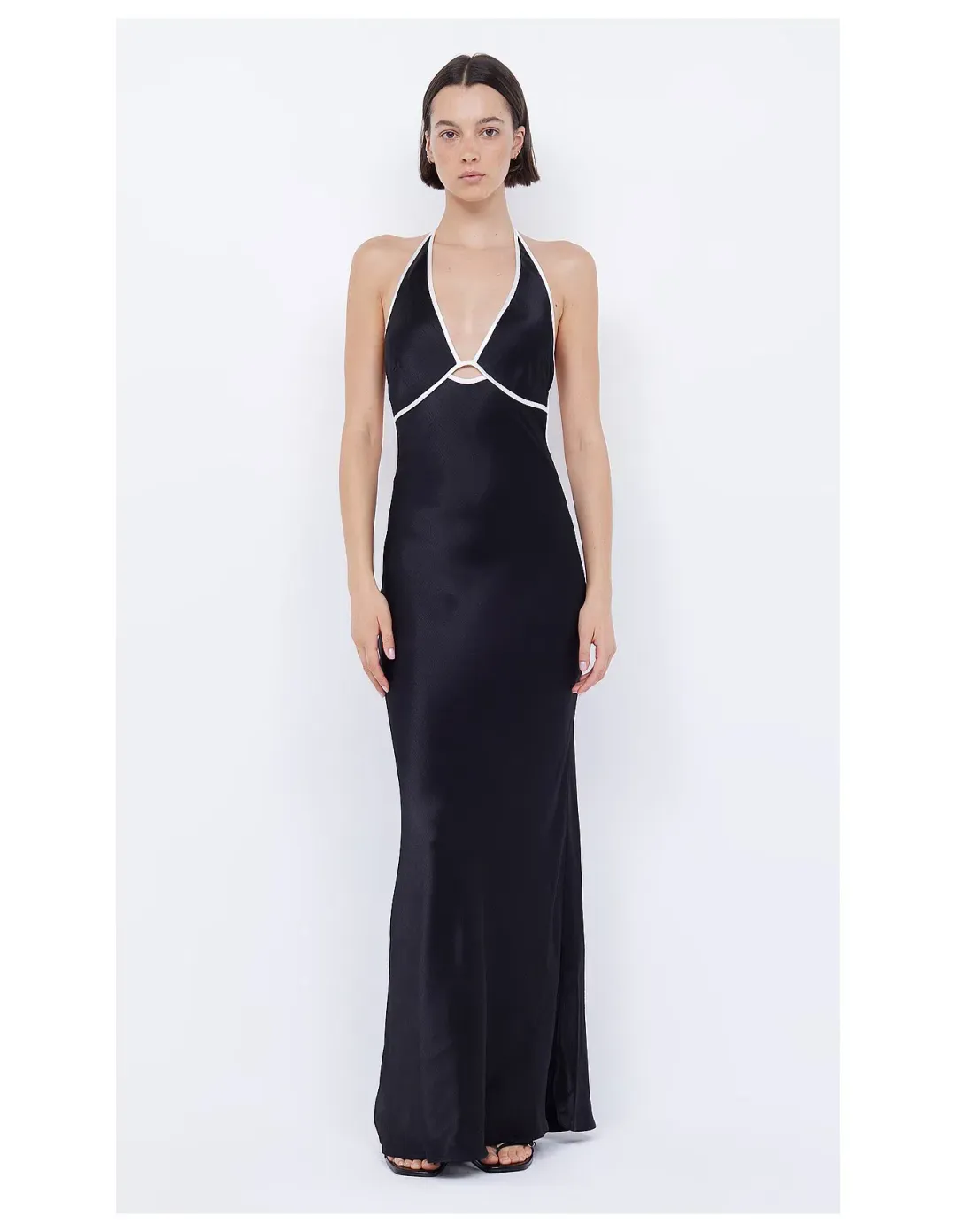 Bec & Bridge Zariah Halter Dress Maxi Black Size AU 12 for rent on The Volte - main image