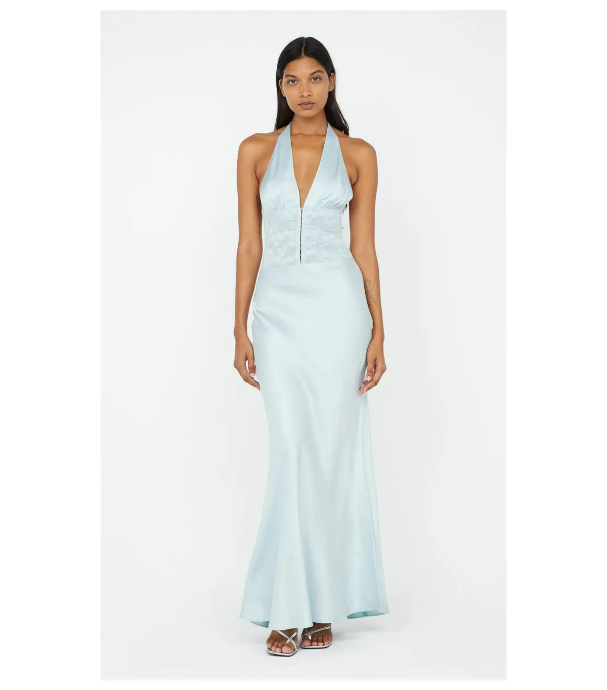 Bec & Bridge Akari Halter Dress Cloud Blue Size AU 6 - Image 1