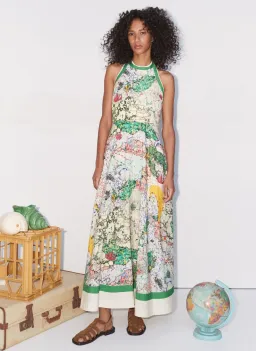 Alemais Odyssey Halter Midi Dress Multi Size 10 for rent on The Volte - image 1